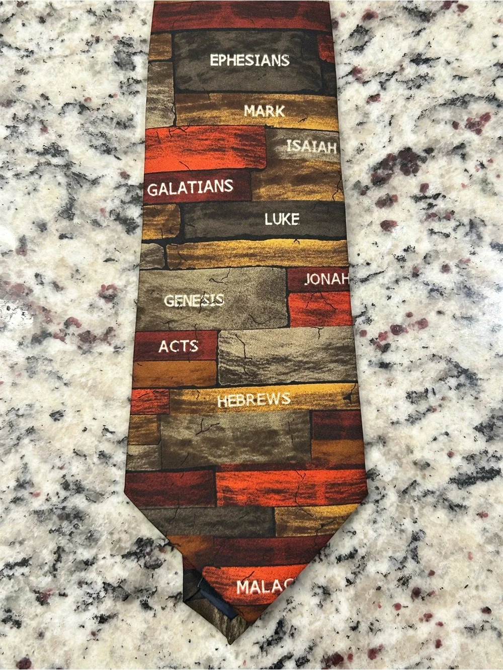 Larson Firm Foundation Men’s Scripture Men's Tie Silk Bible Books Christian‎ 56”
